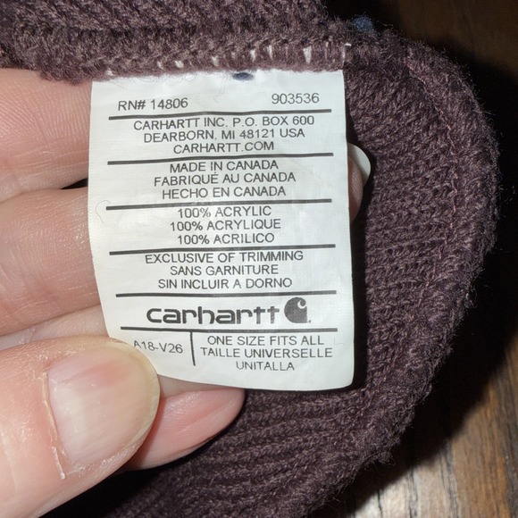 Carhartt Adult Unisex Winter Beanie Brown Hat Cap One Size Fits All - Picture 4 of 5